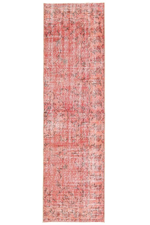 Red Vintage Floral Anatolian Runner Rug