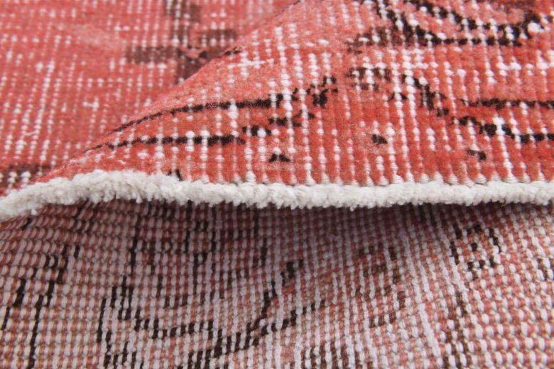 Red Vintage Floral Anatolian Runner Rug