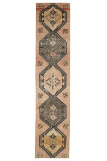 Vintage Oushak Runner Rug - Thumbnail