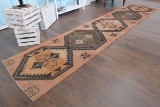 Vintage Oushak Runner Rug - Thumbnail