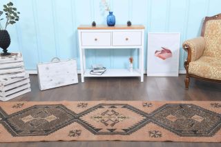 Vintage Oushak Runner Rug - Thumbnail