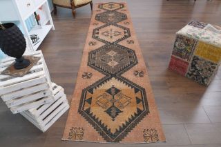 Vintage Oushak Runner Rug - Thumbnail