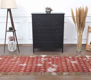 Vintage Oushak Runner Rug - Thumbnail