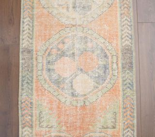 Antique Handmade Runner Rug - Thumbnail