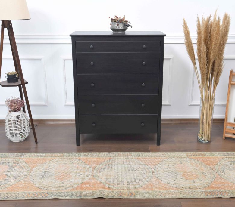 Antique Handmade Anatolian Runner Rug