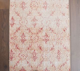 Handmade Vintage Oushak Mat - Thumbnail