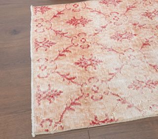 Handmade Vintage Oushak Mat - Thumbnail