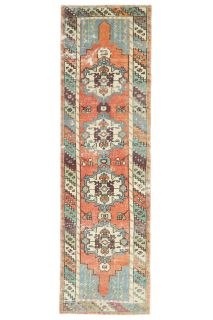 Oriental Vintage Runner Rug - Thumbnail