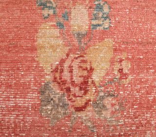 Oriental Red Oushak Runner Rug - Thumbnail