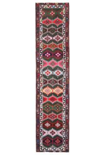 Colorful Vintage Runner Rug - Thumbnail