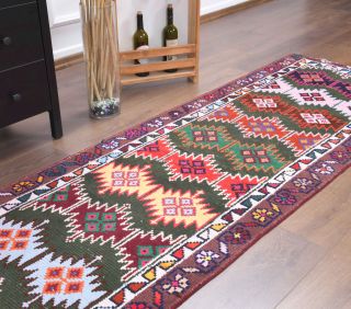 Colorful Vintage Runner Rug - Thumbnail