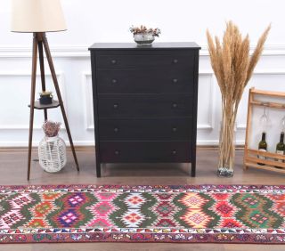 Colorful Vintage Runner Rug - Thumbnail