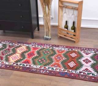 Colorful Vintage Runner Rug - Thumbnail