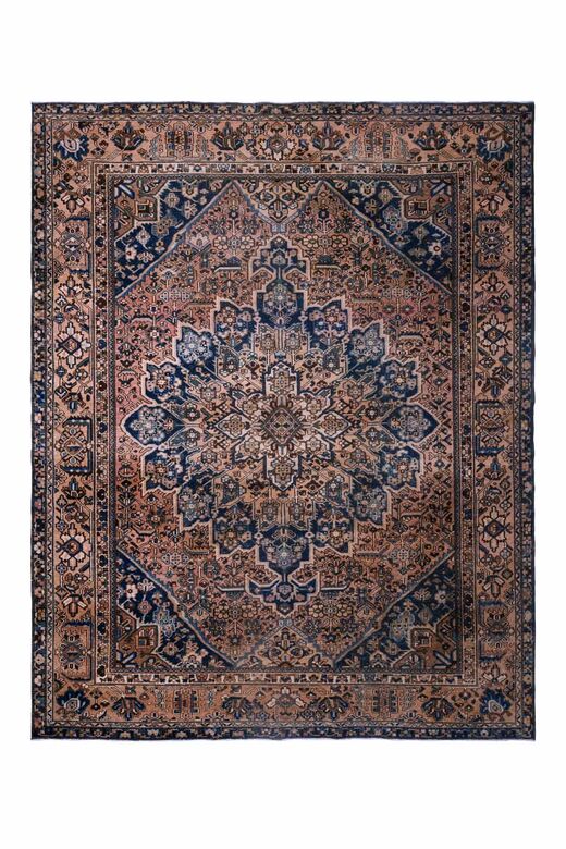 Rugser - Rose Gold & Blue Persian Handwoven Wool Rug