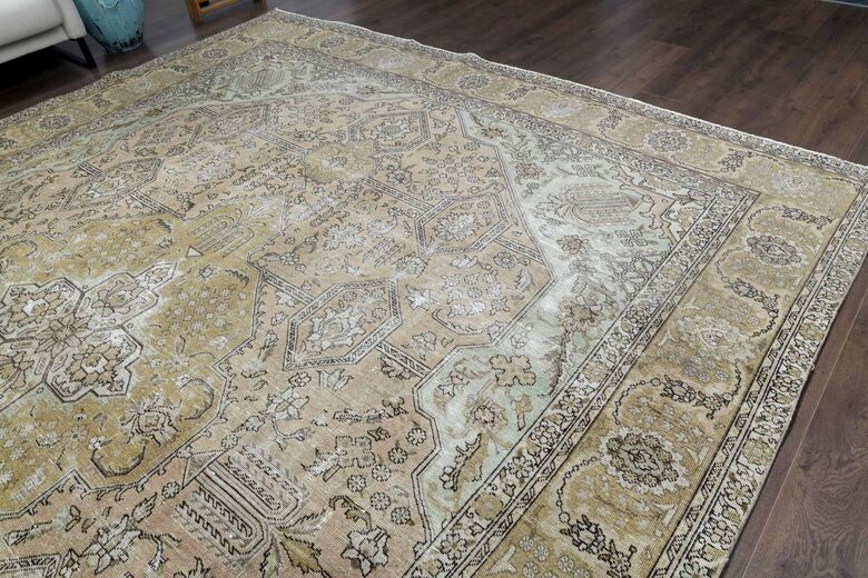 Persian Oriental Vintage Faded Rug