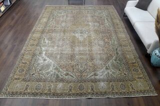 Persian Oriental Vintage Faded Rug - Thumbnail