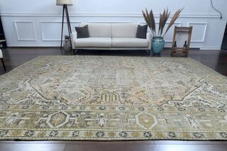 Persian Oriental Vintage Oversize Rug - Thumbnail
