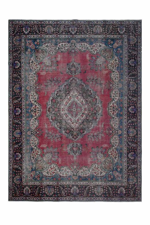 Rugser - Pink Medallion Persian Vintage Woven Wool Rug