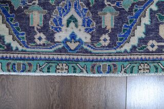 9x13 Pink Blue Persian Vintage Rug - Thumbnail