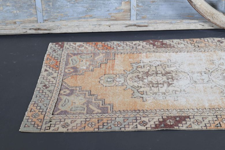 Distressed Antique Runner Rug