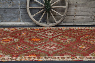 Flatweave Ethnic Runner Rug - Thumbnail