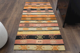 Turkish Vintage Runner Rug - Thumbnail