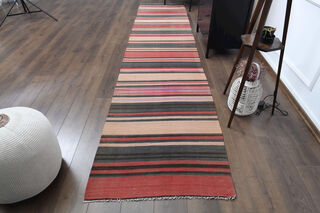 Vintage Turkish Runner Rug - Thumbnail