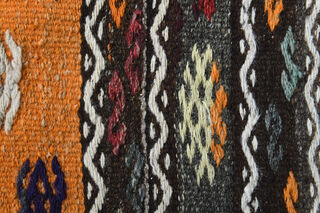 Flatweave Black Runner Rug - Thumbnail