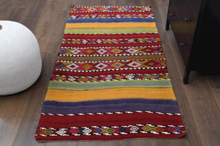 Vintage Turkish Runner Rug - Thumbnail