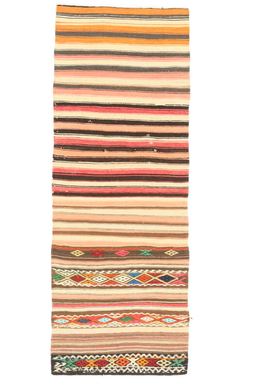 Colorful Flatweave Striped Rug