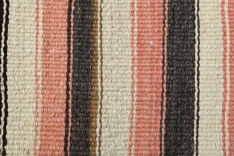 Colorful Flatweave Striped Rug