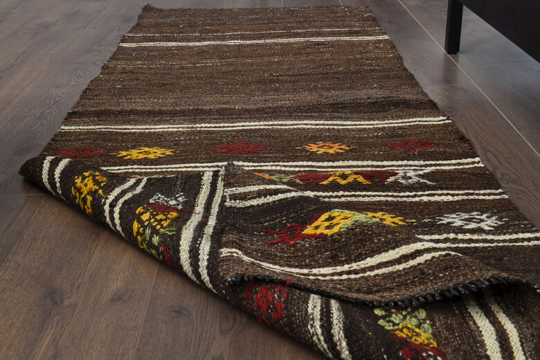 1970's - Flat woven Runner Rug