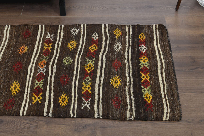 1970's - Flat woven Runner Rug