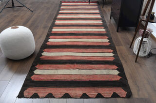 Long Vintage Turkish Runner Rug - Thumbnail