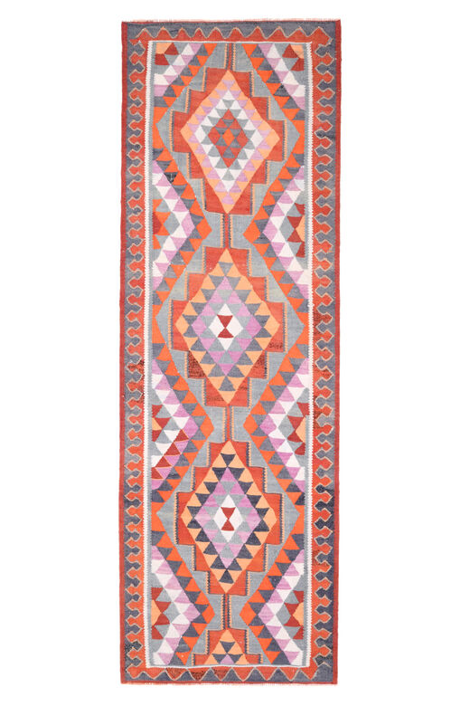 Turkish Ethnic Kilim Runner Rug