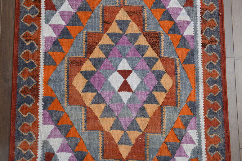 Turkish Ethnic Kilim Runner Rug