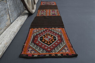 Kilim Narrow Runner Rug - Thumbnail