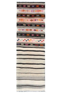 Ikat Ethnic Turkish Runner Rug - Thumbnail