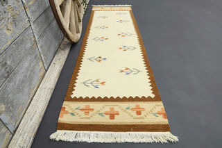 Oushak Kilim Runner Rug - Thumbnail