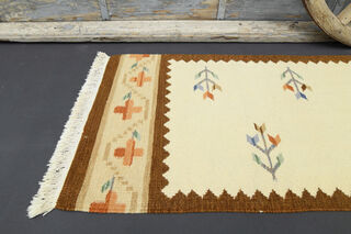 Oushak Kilim Runner Rug - Thumbnail