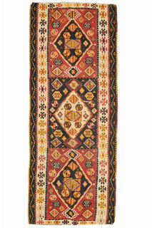 Vintage Turkish Runner Rug - Thumbnail