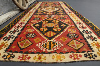 Vintage Turkish Runner Rug - Thumbnail