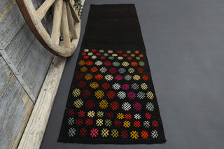 Kilim Turkish Runner Rug - Thumbnail