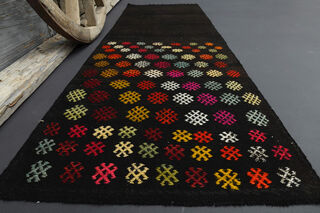 Kilim Turkish Runner Rug - Thumbnail