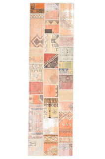 Patchwork Turkish Runner Rug - Thumbnail