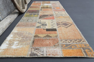 Patchwork Turkish Runner Rug - Thumbnail