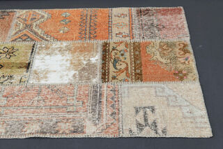 Patchwork Turkish Runner Rug - Thumbnail