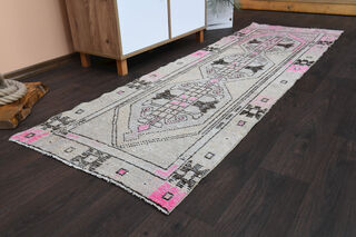 Muted Turkish Runner Rug - Thumbnail