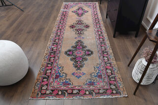 Vintage Turkish Runner Rug - Thumbnail