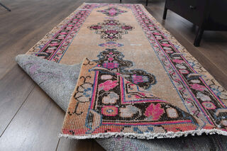 Vintage Turkish Runner Rug - Thumbnail